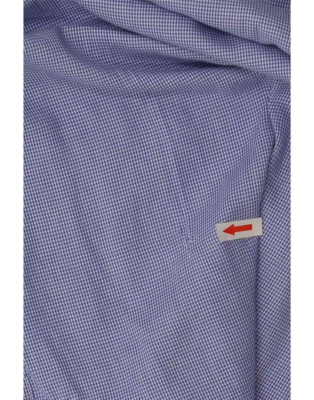 Massimo Dutti Mens Shirt Size 40 Medium Blue Houndstooth