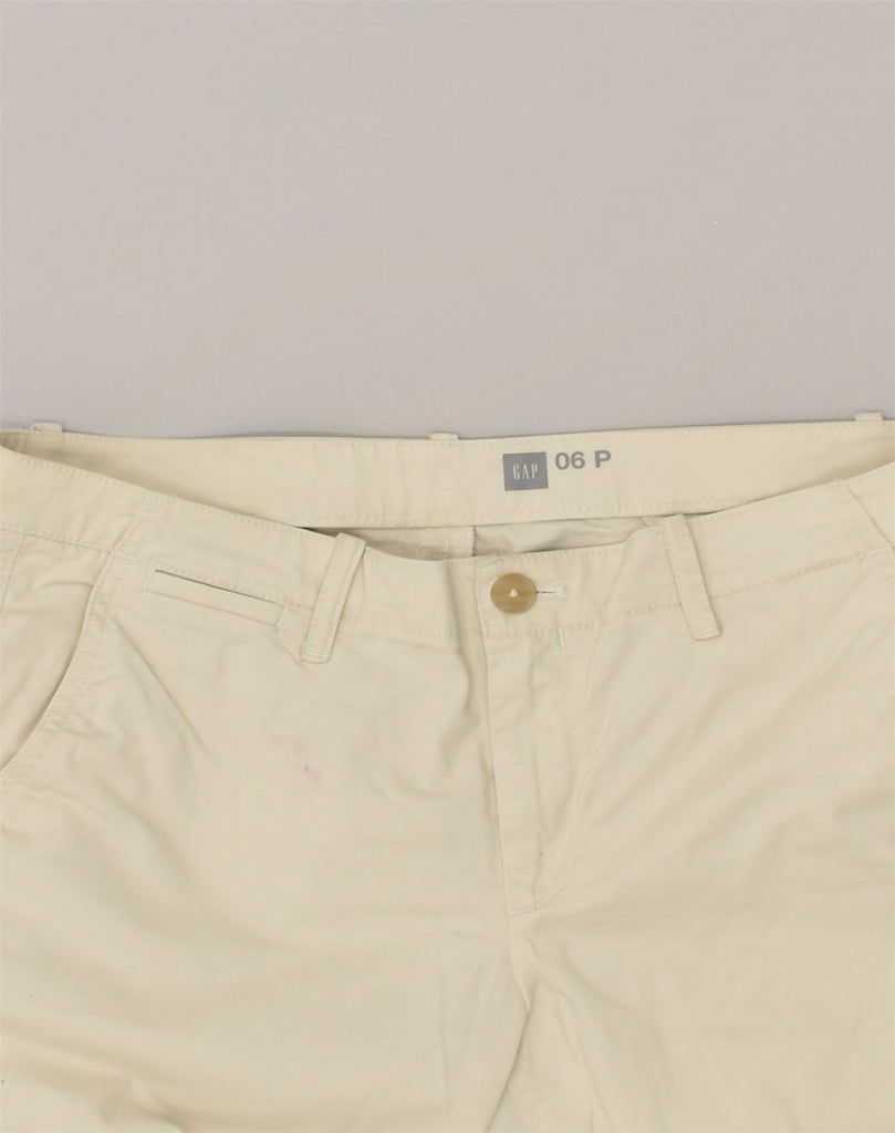 GAP Womens Capri Trousers US 6 Medium W30 L23 Off White Cotton | Vintage Gap | Thrift | Second-Hand Gap | Used Clothing | Messina Hembry 