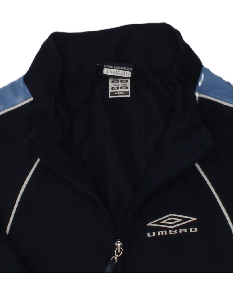 UMBRO Boys Graphic Tracksuit Top Jacket 2-3 Years Navy Blue Colourblock | Vintage Umbro | Thrift | Second-Hand Umbro | Used Clothing | Messina Hembry 