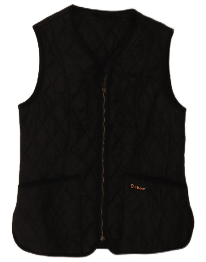 Barbour Womens Quilted Gilet UK 12 Medium Black