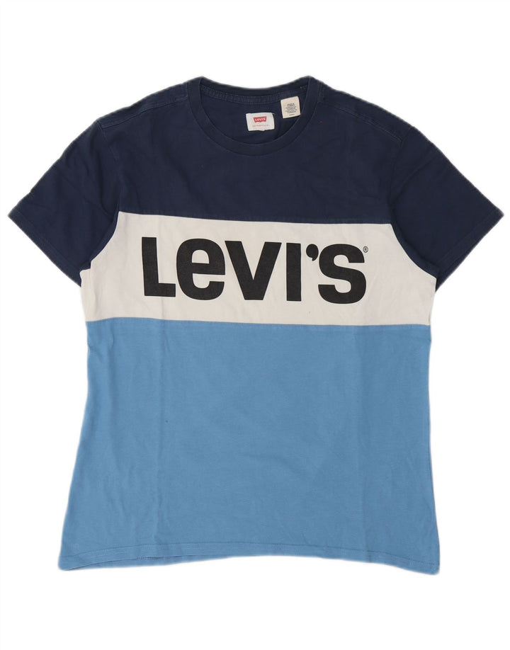 Levi's Mens Graphic T-Shirt Top Small Multicoloured Colourblock