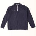 Nike Mens Dri Fit Pullover Tracksuit Top Medium Navy Blue Colourblock