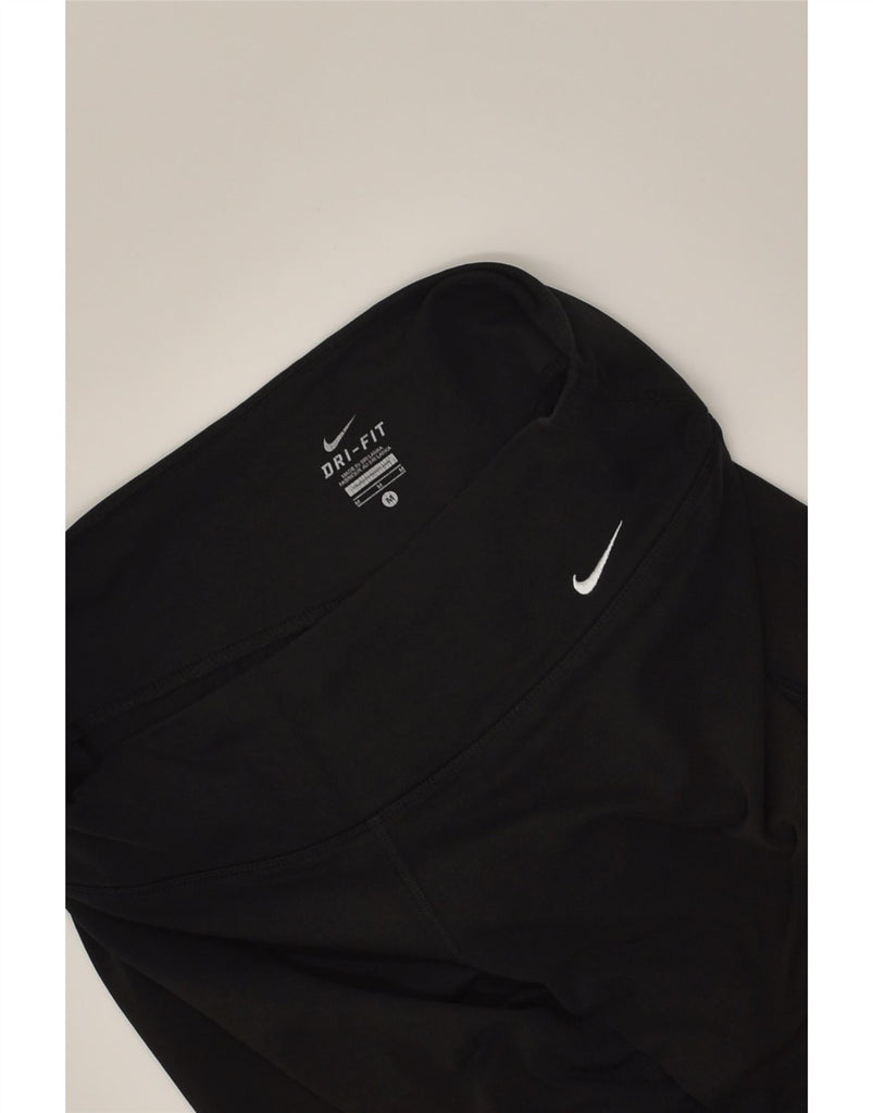 NIKE Womens Capri Leggings UK 14 Medium Black | Vintage Nike | Thrift | Second-Hand Nike | Used Clothing | Messina Hembry 