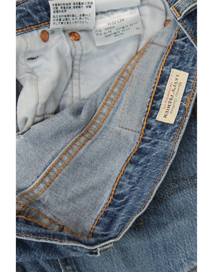 LEVI'S Mens Slim Jeans W32 L34 Blue Cotton Vintage Levi's and Second-Hand Levi's from Messina Hembry 