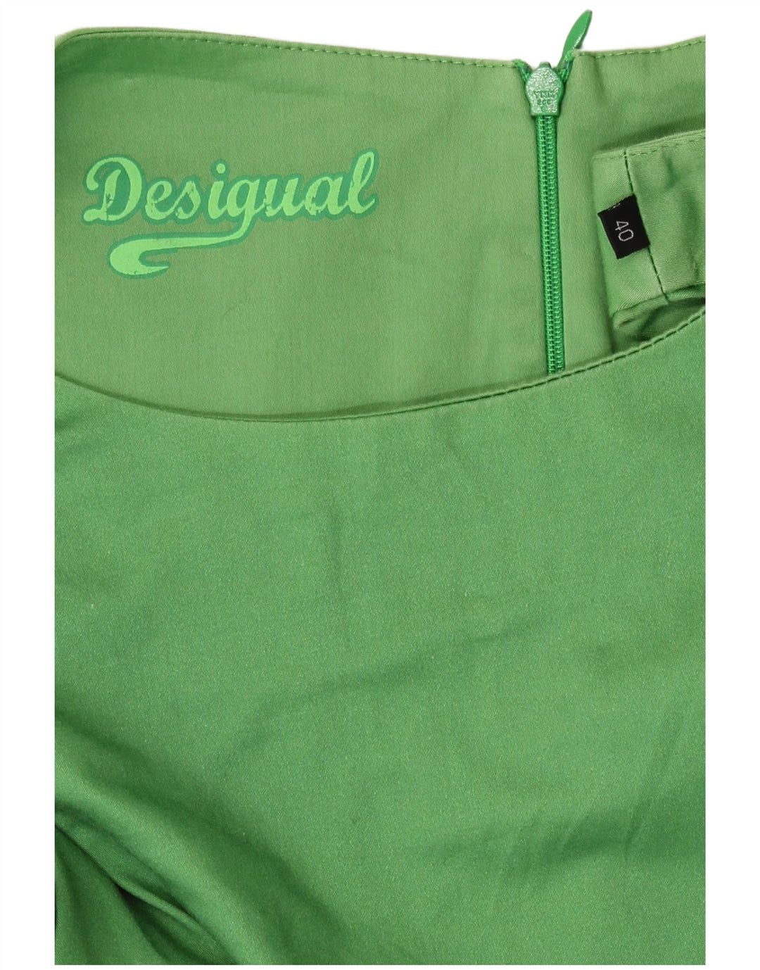 Desigual Womens Graphic Sleeveless Basic Dress EU 40 Medium Green Geometric