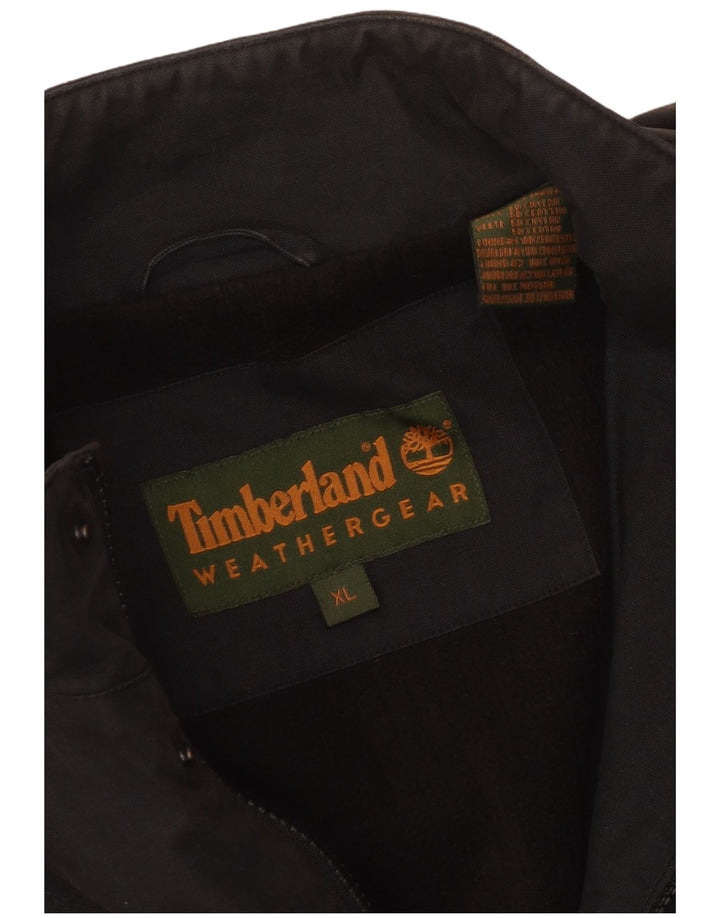 Timberland Mens Windbreaker Jacket UK 42 XL Black Nylon