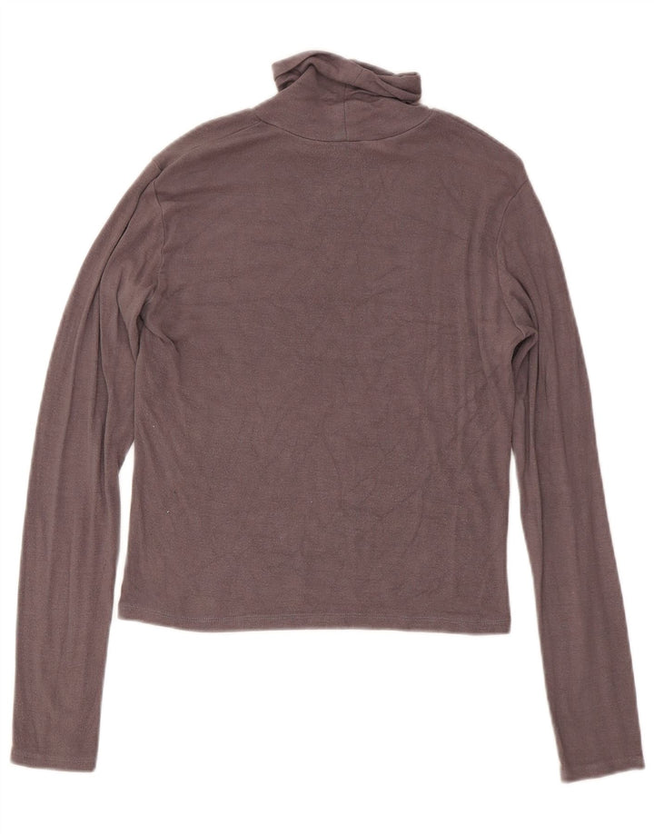 Zara Womens Crop Top Long Sleeve UK 14 Large Grey