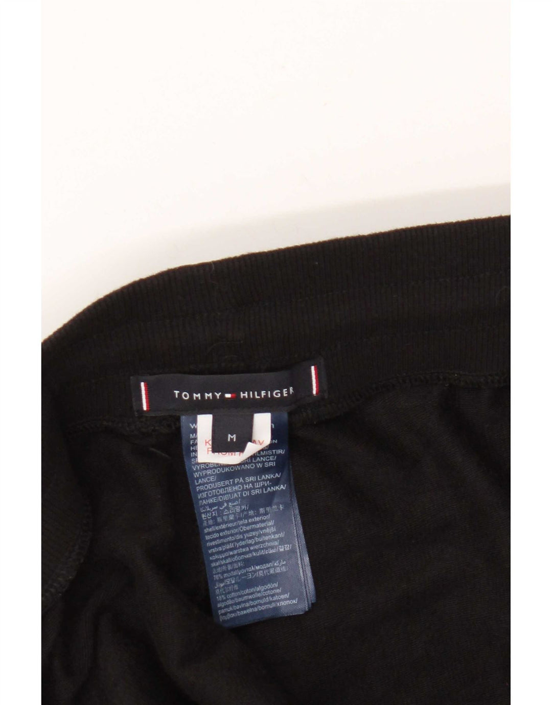 Tommy Hilfiger Mens Tracksuit Trousers Joggers Medium Black Colourblock