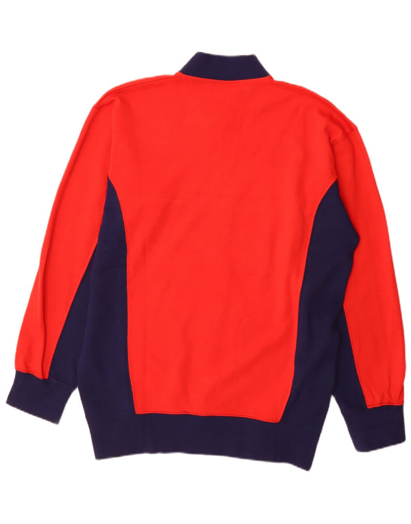 Vintage Mens Tracksuit Top Jacket IT 56 XL Red Colourblock Sports