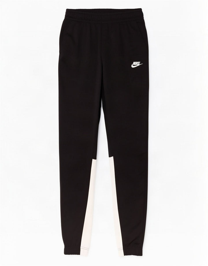 Nike Mens Tracksuit Trousers Joggers Small Black Colourblock Polyester