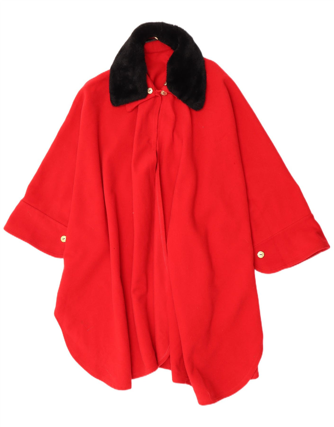 Vintage Womens Poncho Coat One Size Red