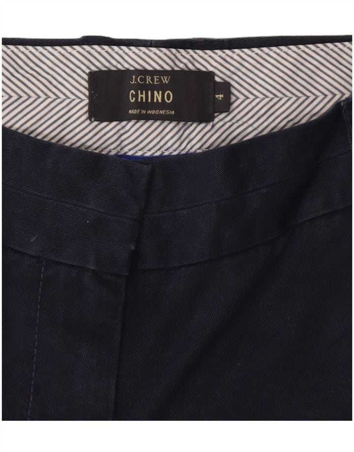 J. CREW Womens Chino Shorts US 4 Small W28  Navy Blue Cotton