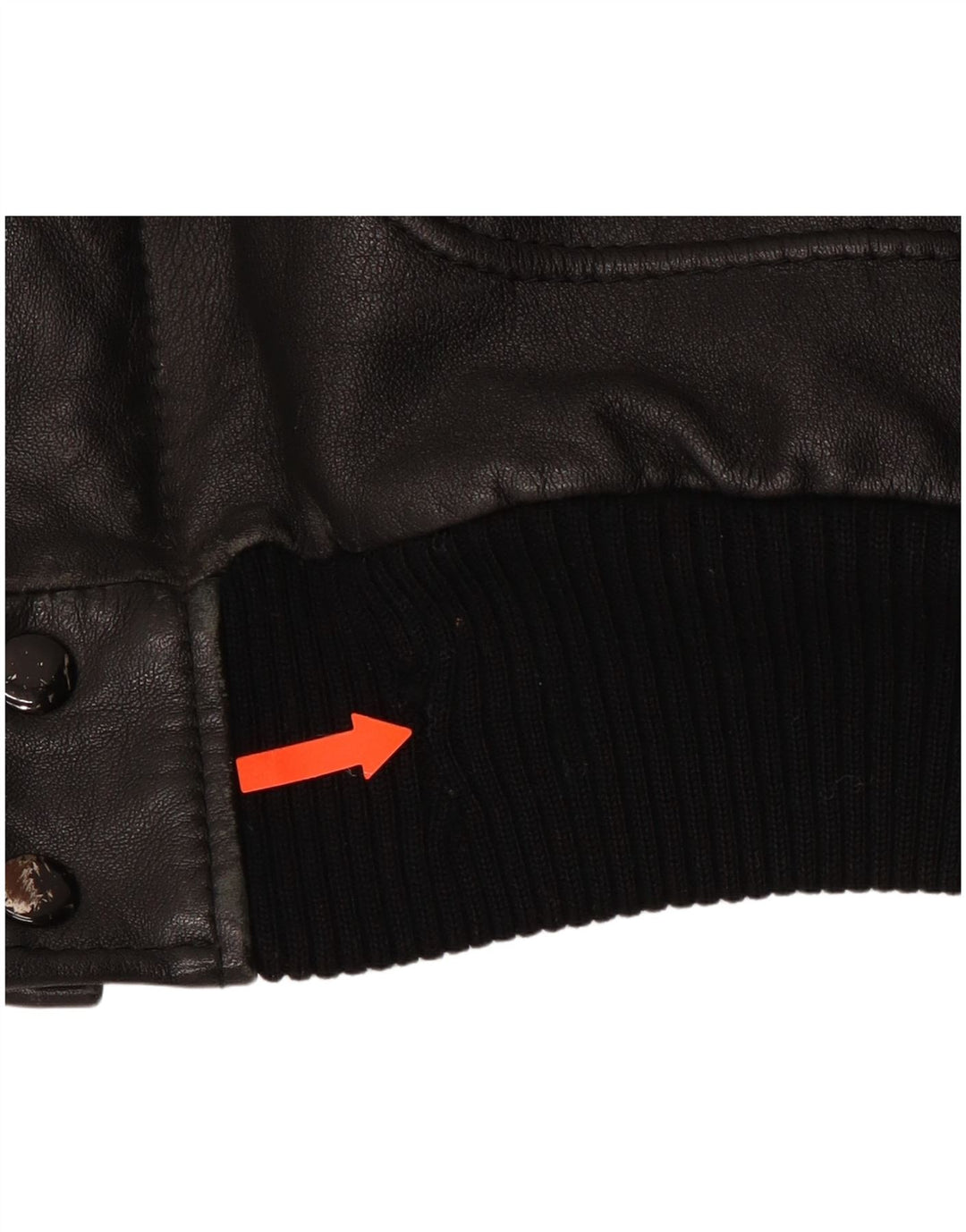 VINTAGE Mens Military Leather Jacket IT 54 2XL Black Leather