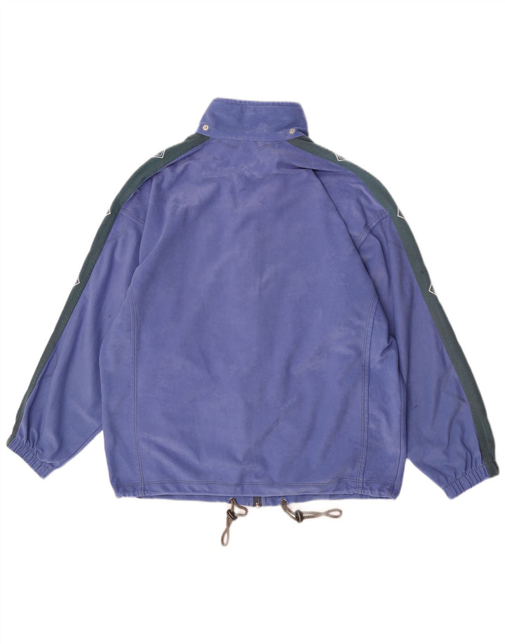 Diadora Womens Oversized Graphic Tracksuit Top Jacket UK 10 Small Purple