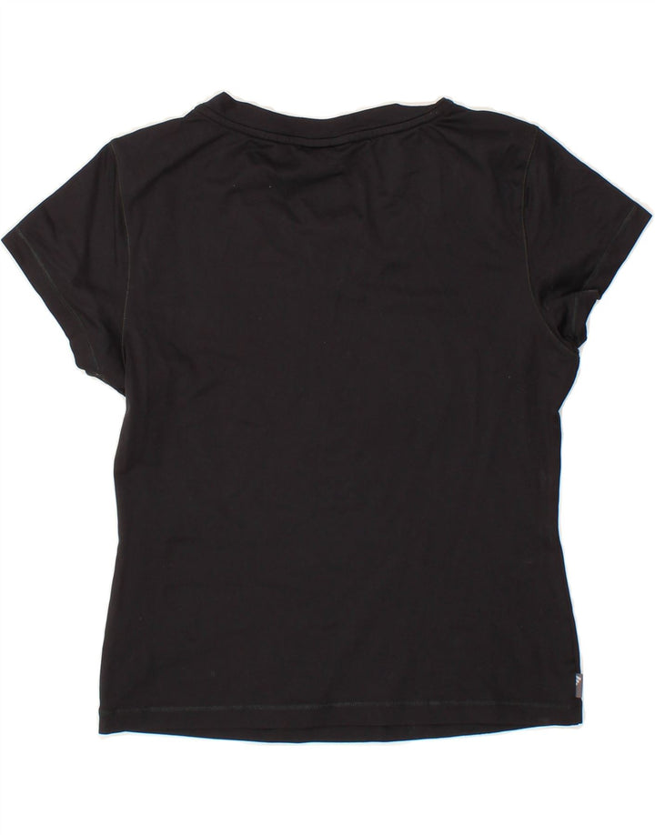 ADIDAS Womens T-Shirt Top UK 16 Large Black Polyamide Vintage Adidas and Second-Hand Adidas from Messina Hembry 