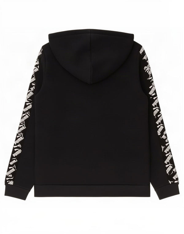 Puma Boys Graphic Zip Hoodie Sweater 11-12 Years Black Cotton