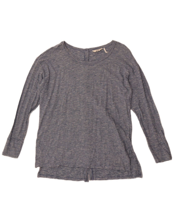 Fat Face Womens Shirt Blouse UK 16 Large Blue Flecked Cotton