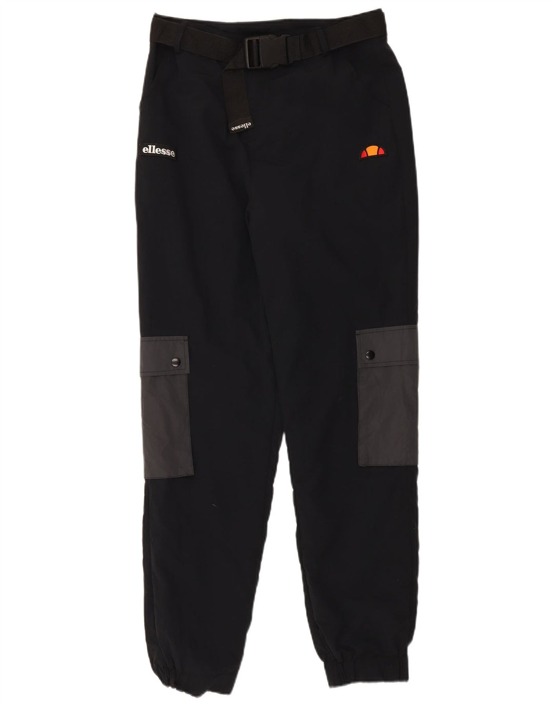 Ellesse Womens Cargo Trousers UK 12 Medium W30 L30 Navy Blue Colourblock
