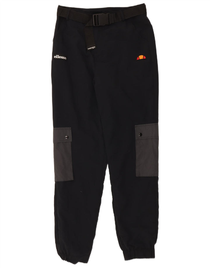 Ellesse Womens Cargo Trousers UK 12 Medium W30 L30 Navy Blue Colourblock