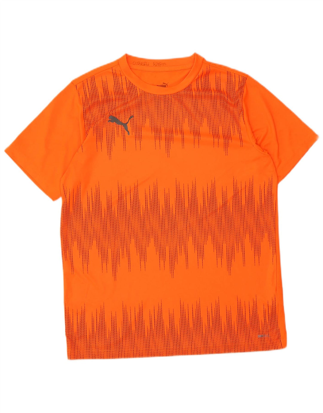 Puma Boys T-Shirt Top 15-16 Years XL Orange Geometric Polyester