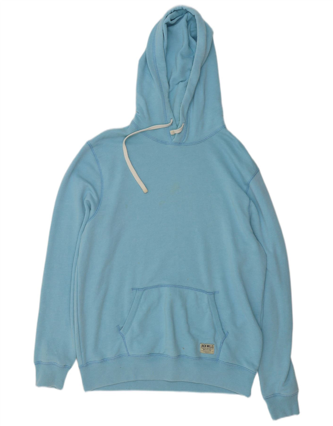 Jack Wills Mens Hoodie Jumper Large Blue Cotton