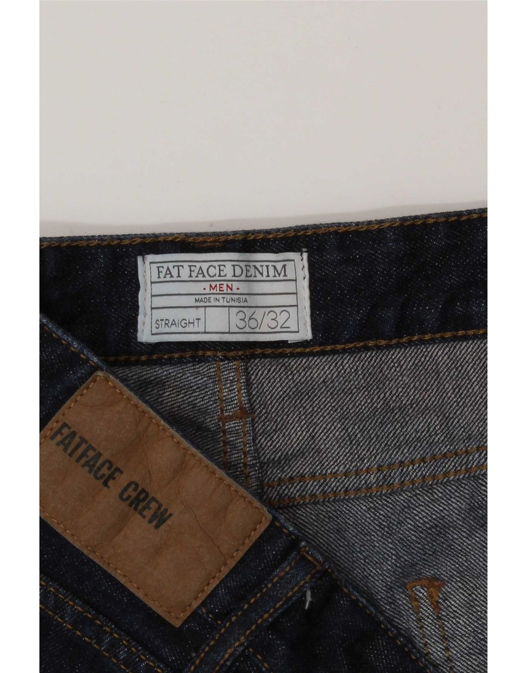 Fat Face Mens Straight Jeans W36 L32 Navy Blue Cotton