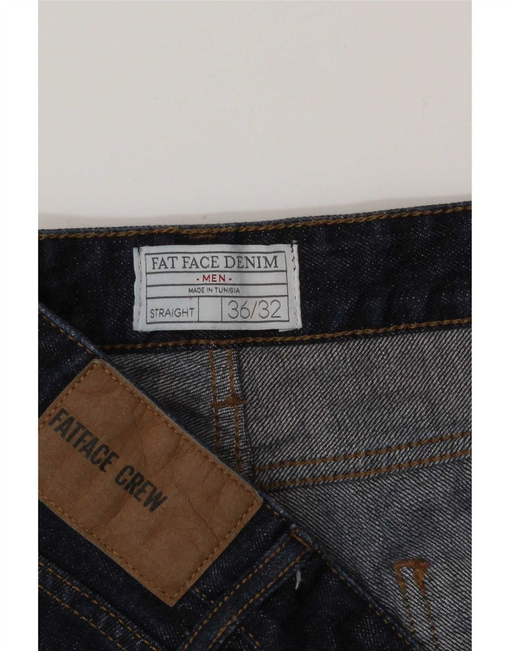 Fat Face Mens Straight Jeans W36 L32 Navy Blue Cotton