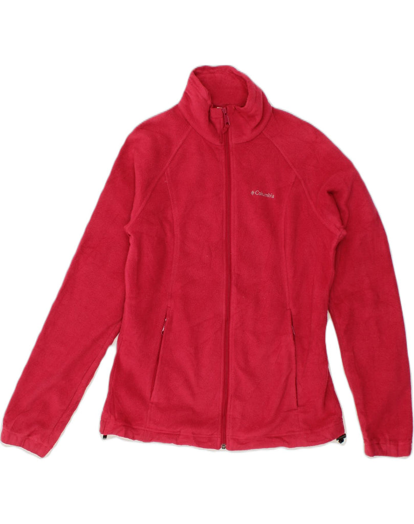 COLUMBIA Womens Fleece Jacket UK 14 Medium Red Polyester | Vintage Columbia | Thrift | Second-Hand Columbia | Used Clothing | Messina Hembry 