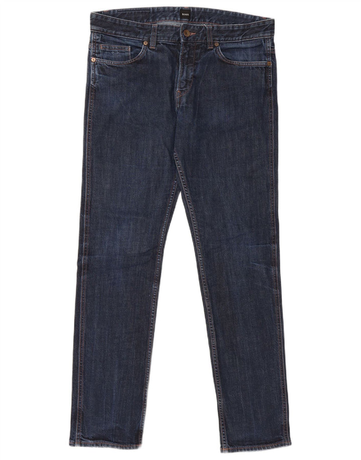 Hugo Boss Womens Slim Jeans W33 L32 Blue Cotton