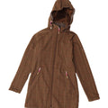 MC KINLEY Womens Hooded Sherpa Parka Jacket UK 10 Small Brown Check