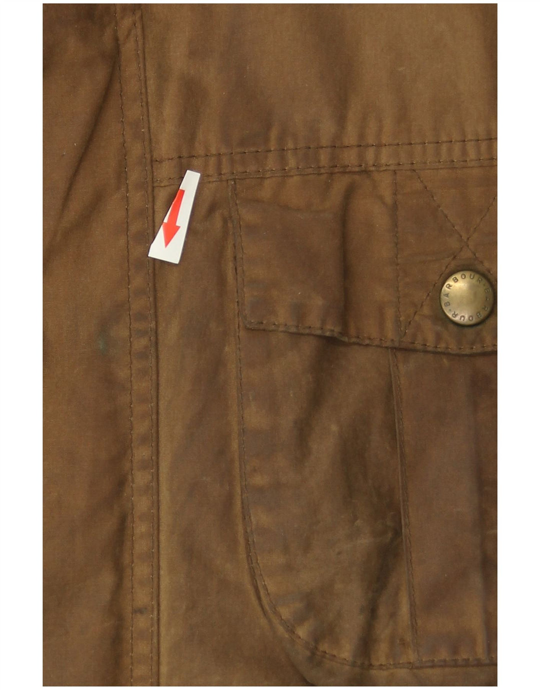 Barbour Mens Waxed Cotton Jacket UK 40 Large Brown Cotton