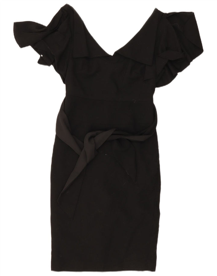 Ted Baker Womens Bodycon Dress Size 1 XS Black Wool