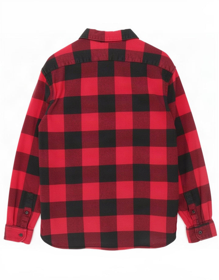 Levi's Mens Flannel Shirt Large Red Gingham Cotton