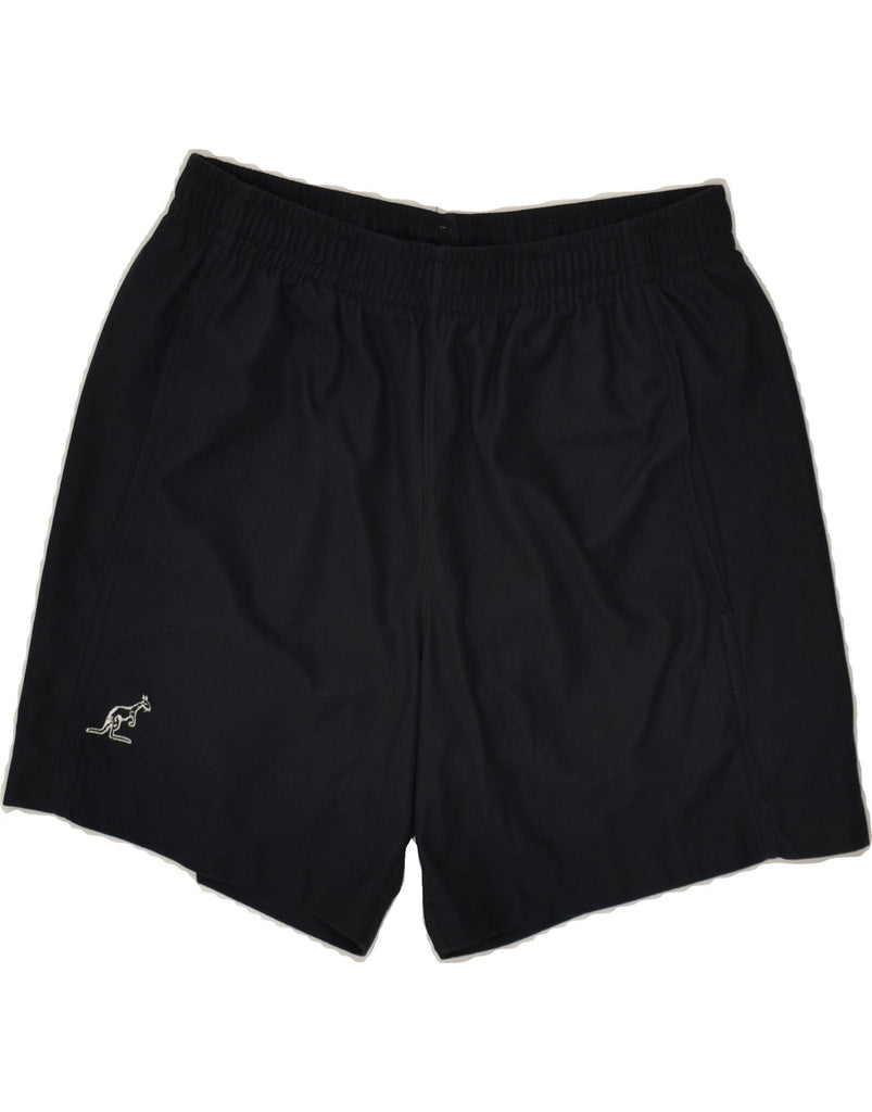 AUSTRALIAN L'ALPINA Mens Sport Shorts IT 48 Medium Black Polyester | Vintage AUSTRALIAN L'ALPINA | Thrift | Second-Hand AUSTRALIAN L'ALPINA | Used Clothing | Messina Hembry 