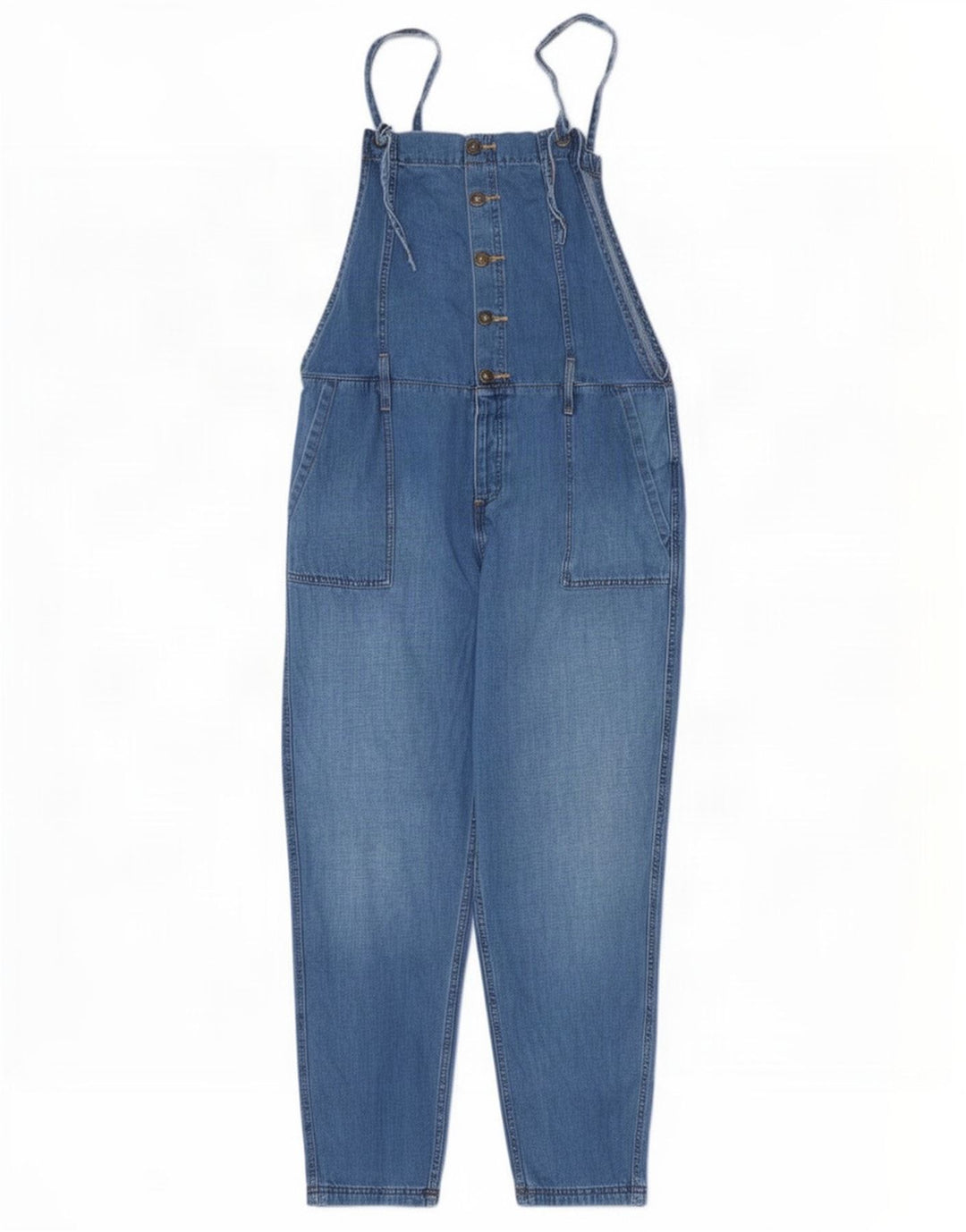 White Stuff Womens Denim Jumpsuit UK 14 Large W36 L26 Blue Cotton