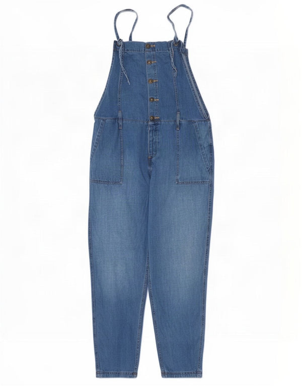 White Stuff Womens Denim Jumpsuit UK 14 Large W36 L26 Blue Cotton
