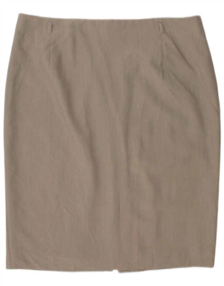 Marks & Spencer Womens Pencil Skirt UK 20 2XL W42  Beige Polyester