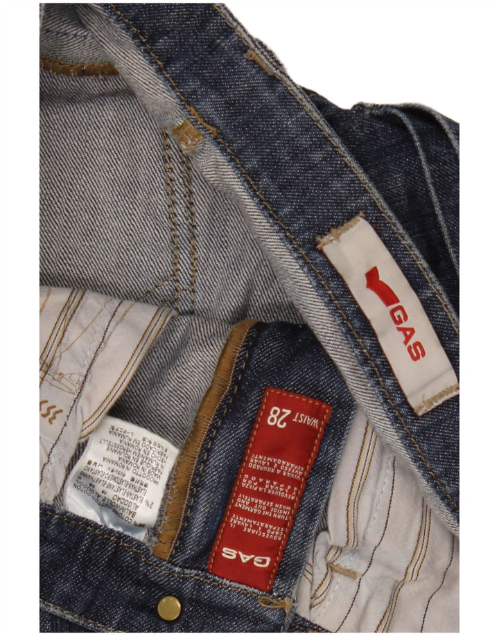 GAS Womens Straight Jeans W28 L34  Navy Blue Cotton