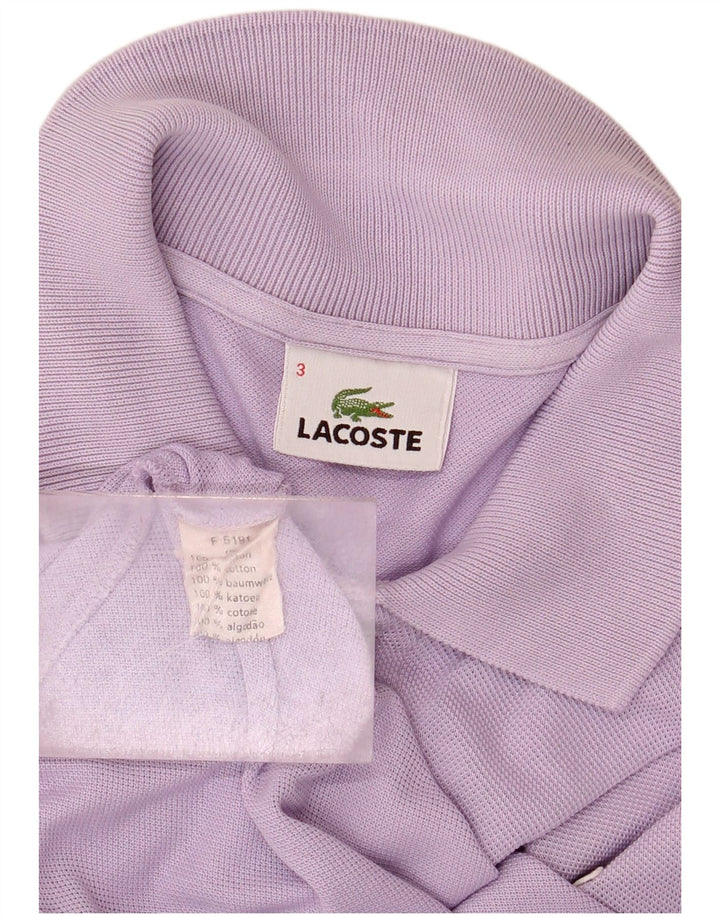Lacoste Mens Polo Shirt Size 3 Small Purple Cotton