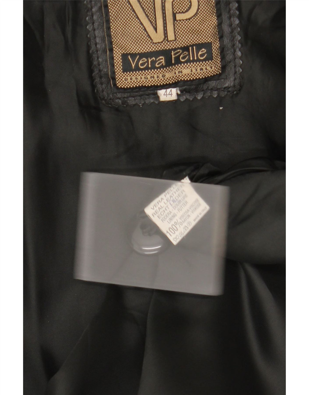 Vintage Womens Hooded Leather Coat IT 44 Medium Black Leather