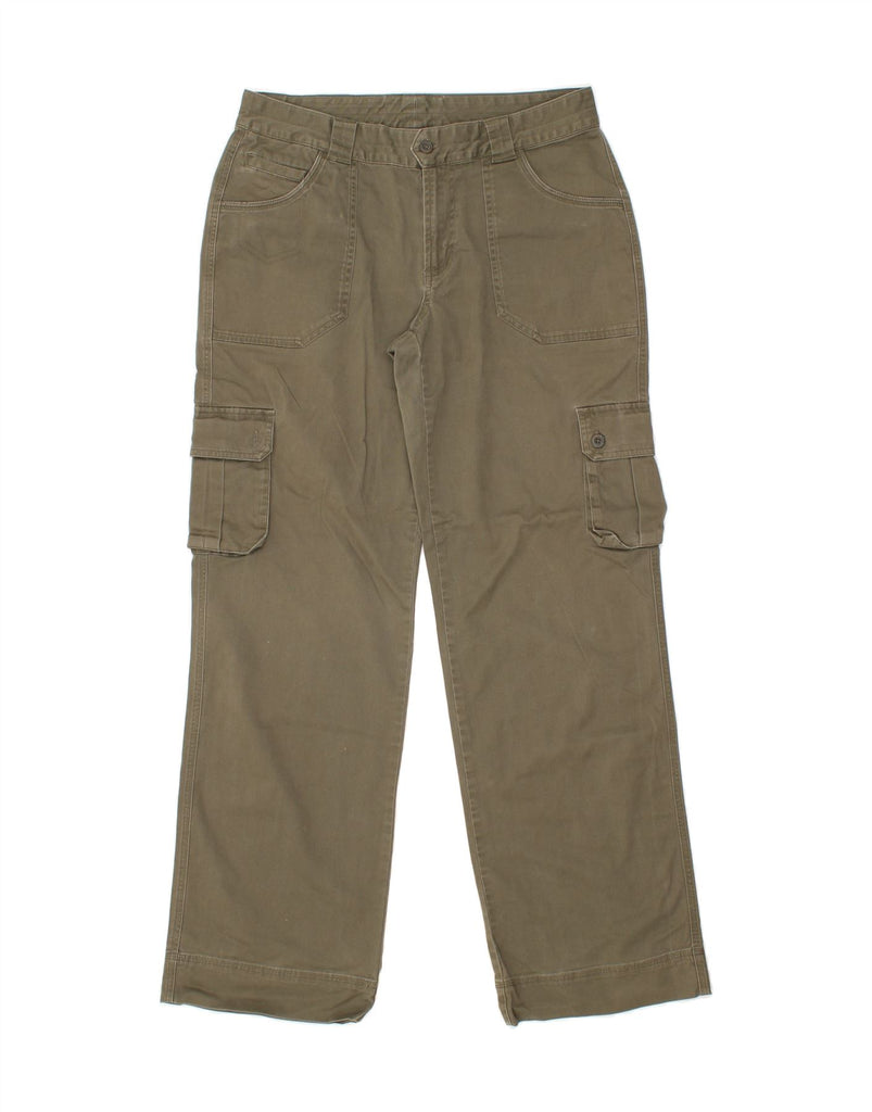 COLUMBIA Womens Straight Cargo Trousers UK 8 Small W26 L31 Khaki Cotton Vintage Columbia and Second-Hand Columbia from Messina Hembry 