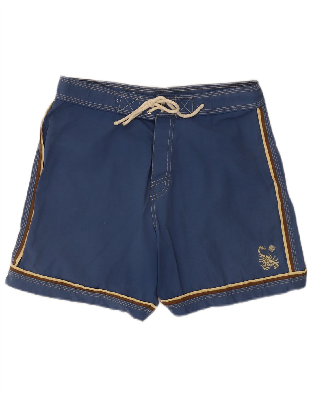Scorpion Bay Mens Swimming Shorts Medium Blue Cotton
