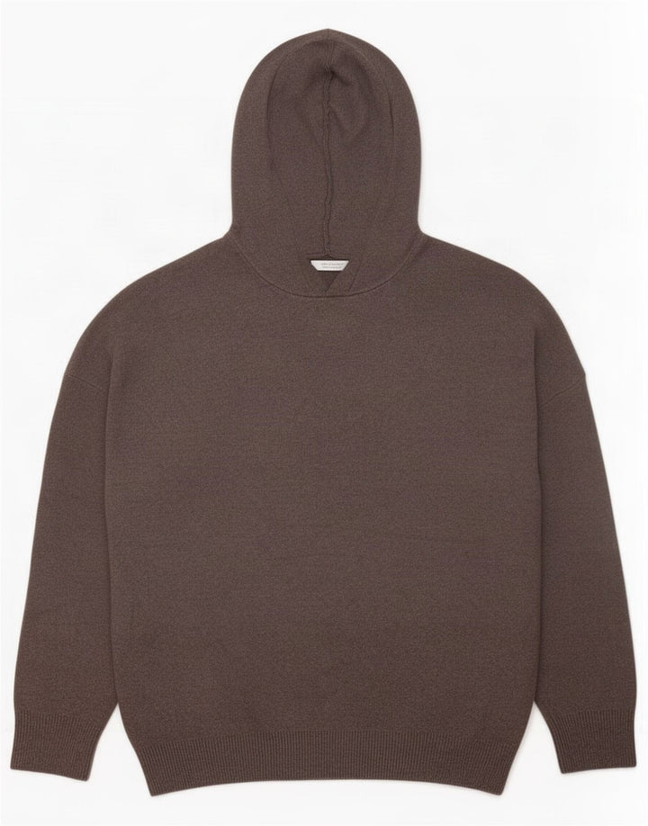 Zara Mens Hooded Jumper Sweater Medium Grey Viscose