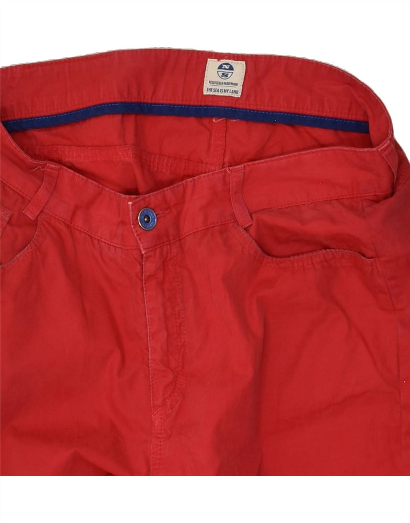 NORTH SAILS Womens Straight Casual Trousers W32 L30 Red | Vintage North Sails | Thrift | Second-Hand North Sails | Used Clothing | Messina Hembry 