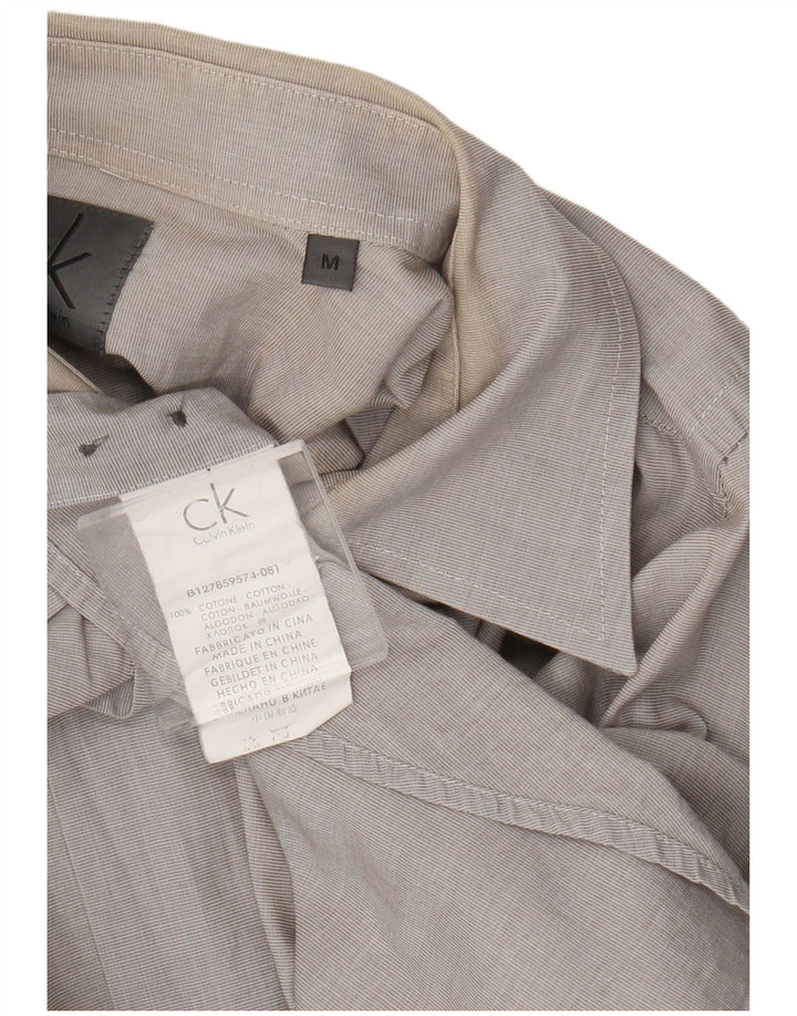 Calvin Klein Mens Shirt Medium Grey Cotton