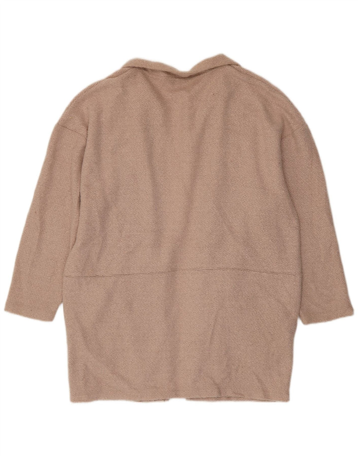 Marks & Spencer Womens Longline Cardigan Sweater UK 20 2XL Pink Polyester
