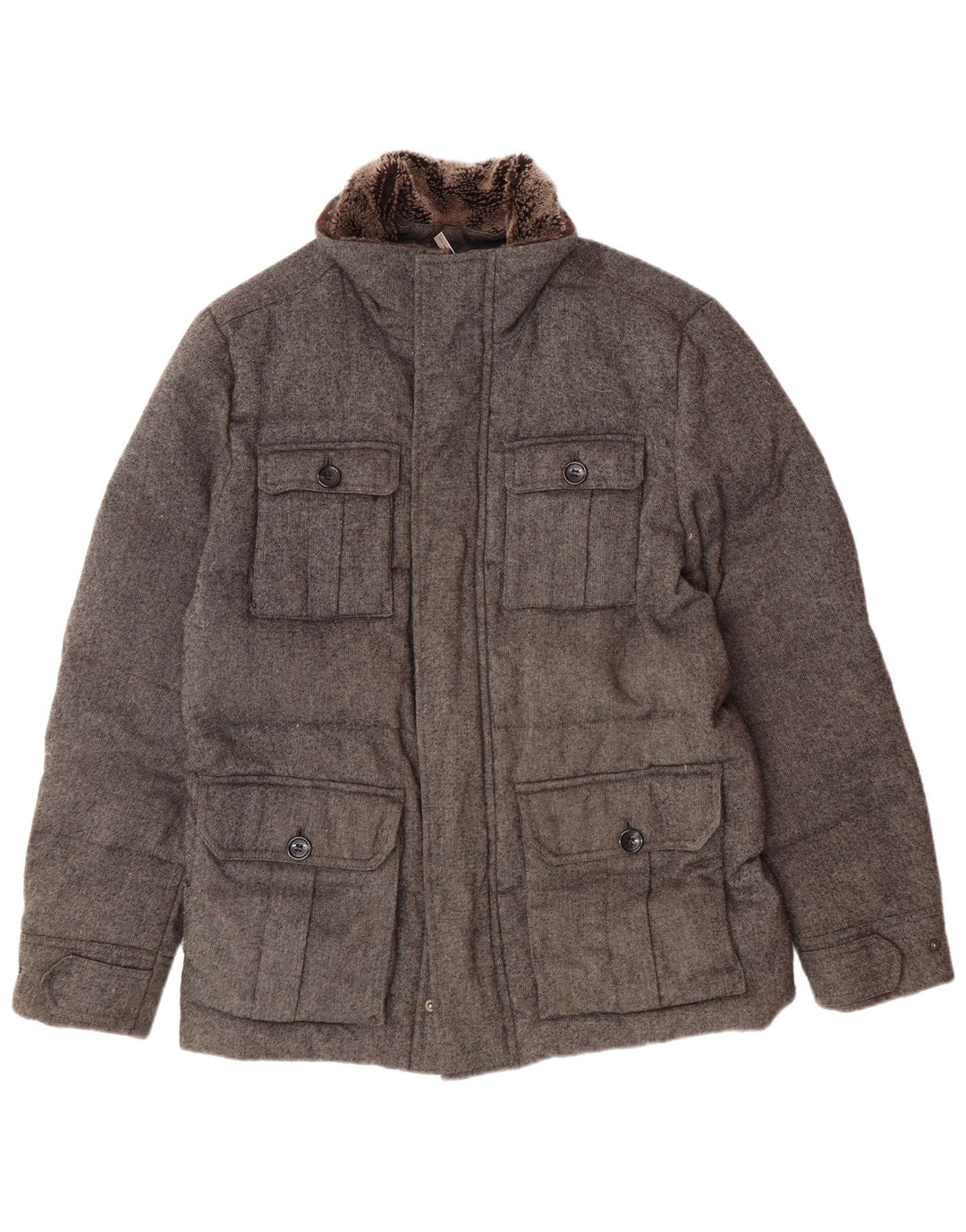 Michael Kors Mens Padded Jacket UK 40 Large Grey Polyester