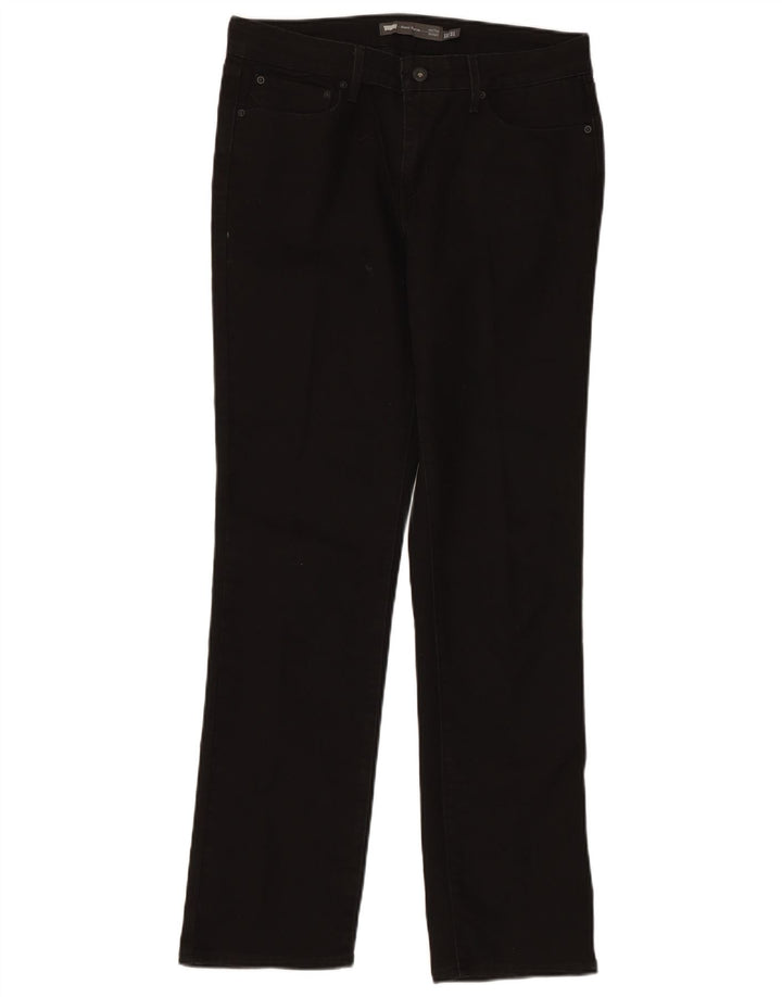 LEVI'S Womens Demi Curve Mid Rise Straight Jeans US 12 Large W32 L31 Black