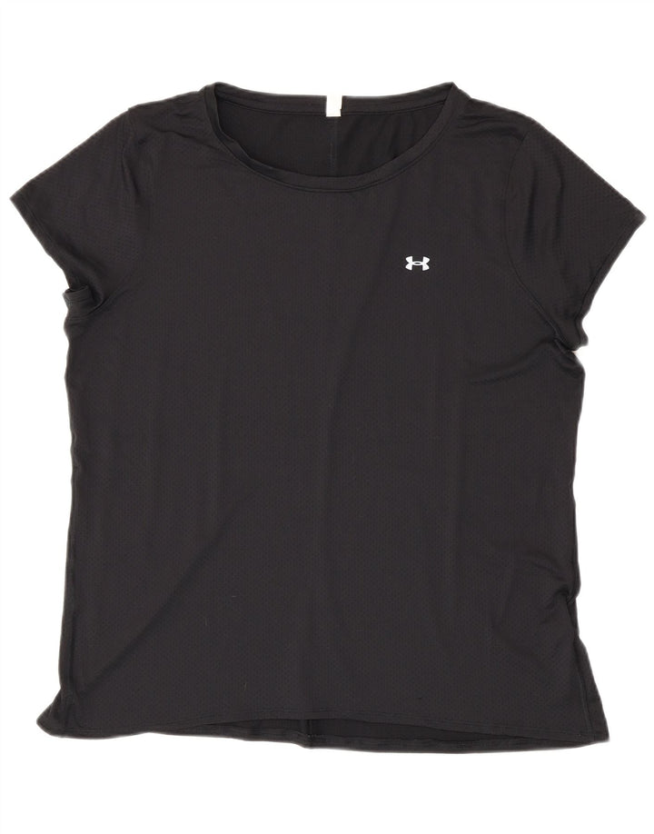 Under Armour Womens T-Shirt Top UK 20 2XL Black Polyester