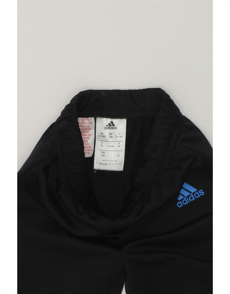 ADIDAS Baby Boys Joggers Tracksuit Trousers 9-12 Months Black Polyester | Vintage Adidas | Thrift | Second-Hand Adidas | Used Clothing | Messina Hembry 